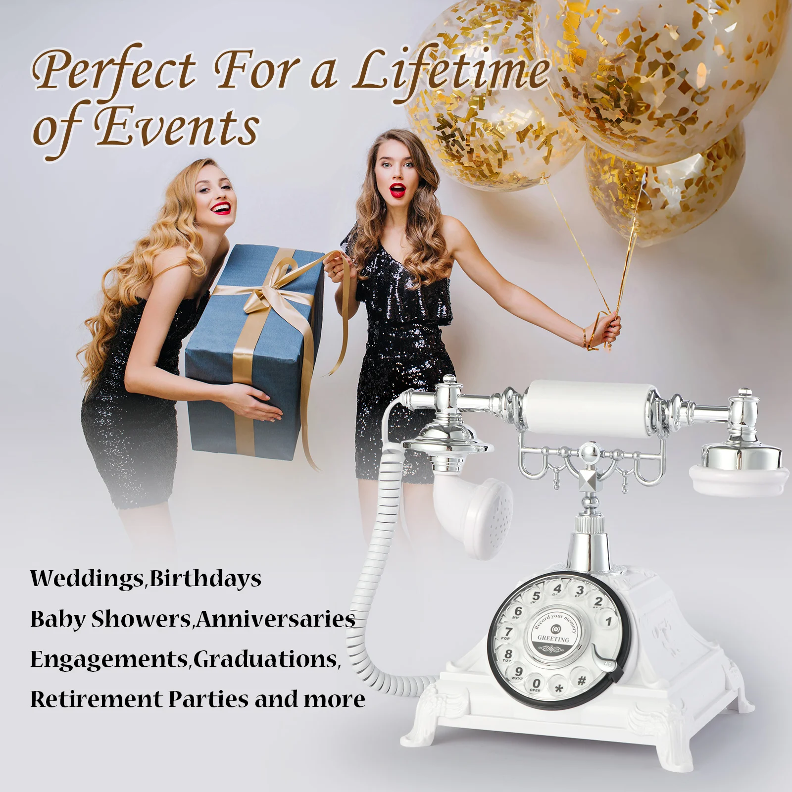 Audio message book phone wedding guest voice blessing message book banquet voice check-in message phone birthday party celebrati
