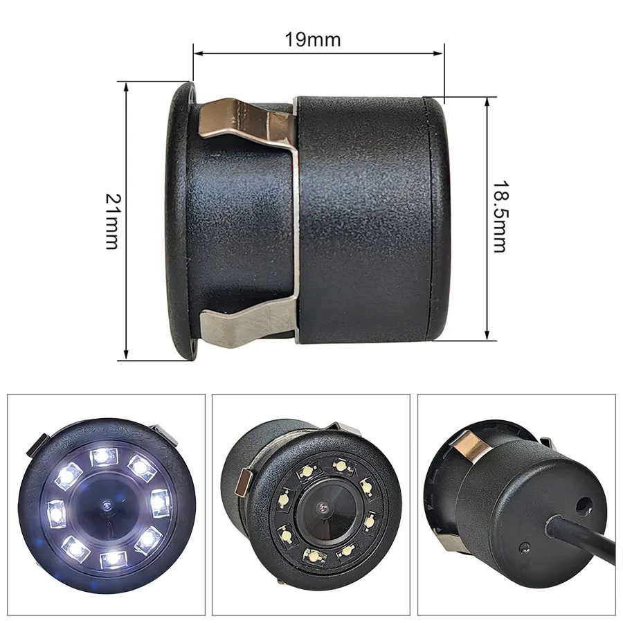 SMALUCK 12V DC 120 degree Mini Color CMOS Reverse Backup Rear View Car Camera LED Night Vision
