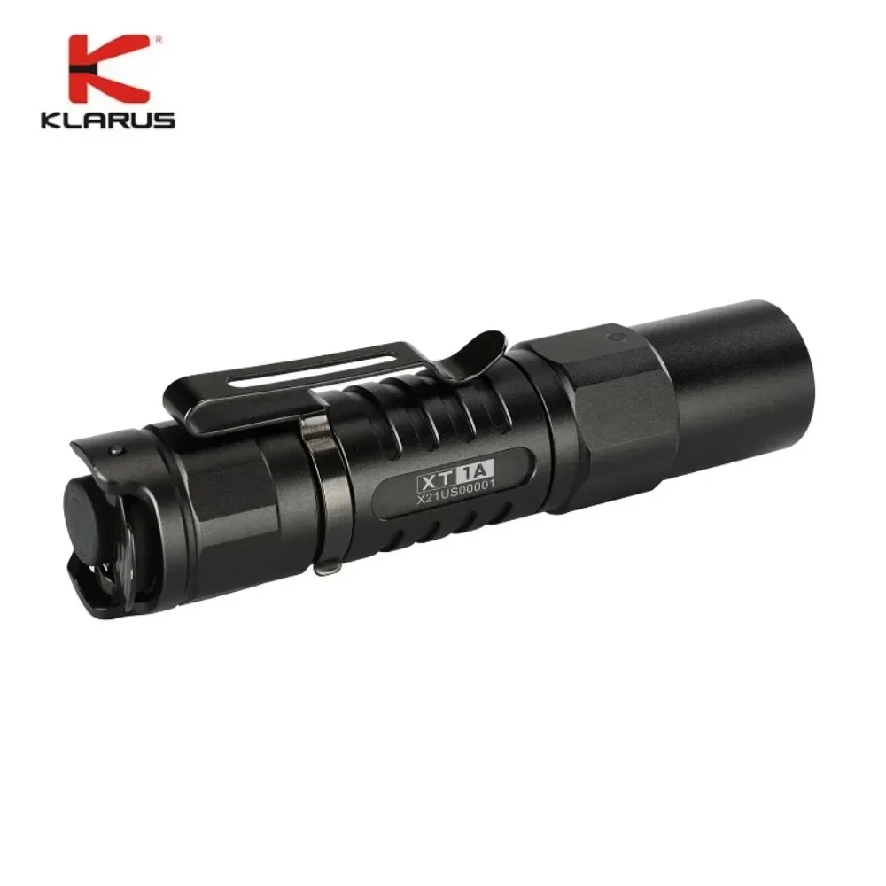 Klarus XT1A Rechargeable Pocket Flashlight 1000 Lumens Tactical Mini Torch with 14500 Battery LED Torch