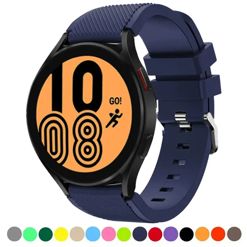 

Silicone Strap For Samsung Galaxy watch 7 6 44mm 40mm 5 pro active 2 Gear s3 20mm 22mm Band correa bracelet Huawei watch GT/2/3