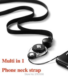 Detachable Neck cell Phone Lanyard metal Finger Ring strap phone case pendant phone accessories  For Key ID card