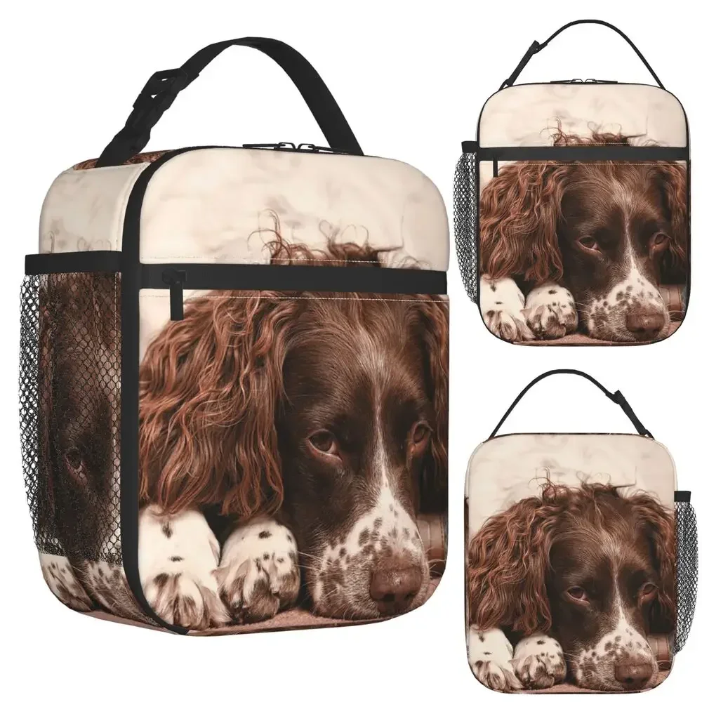 English Springer Spaniel Insulated Lunch Bag for Women Office Cooler Thermal Food Box Tote Leakproof Lunch Boxes Container