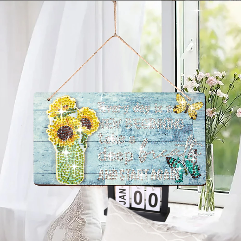 

Beautiful Diamond Art Painting Hanging Pendant Kit for Interior Decoration Great Gift for Art Lovers and Diy Crafters