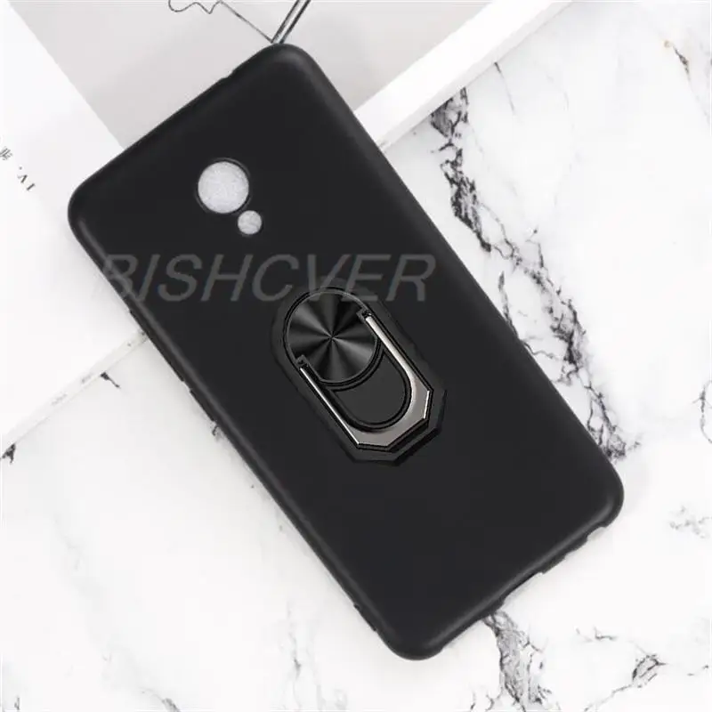 Ímã caso do telefone para meizu mx6 à prova de choque tpu macio silicone capa para meizu mx6 mx 6 caso com anel titular