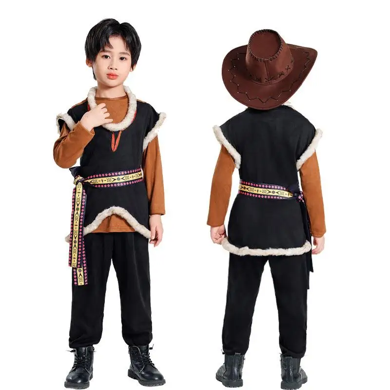 

Костюм для выступлений на сцене в этническом стиле для мальчиков, детский и взрослый, в стиле Кристофера Клейна