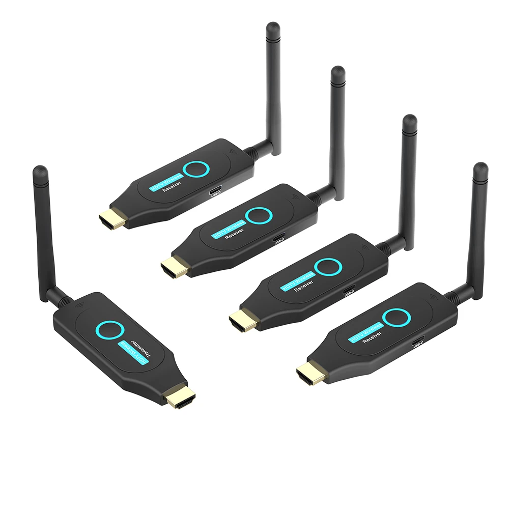 50M Compatible Display Adapter Audio Video Transmitter and Receiver Wireless Sensors 4K Wireless Hdmi Extender