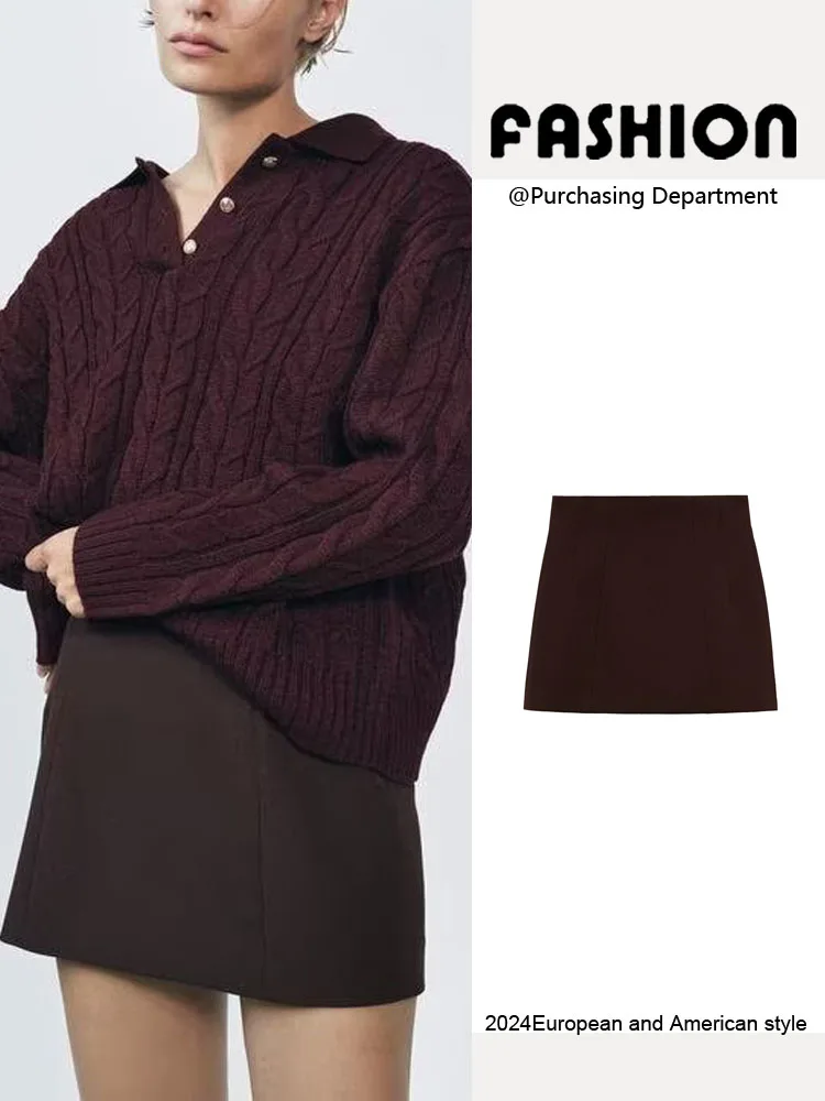 

Spring New Arrival High Waist A-Line Skirt Women's Faion Slimming Versatile f-length Skirts 2334797