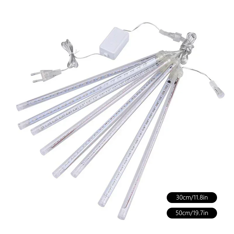 30cm /50cm Waterproof Meteor Shower Rain 8 Tube LED String Lights For Outdoor Holiday Christmas Decoration Tree EU/US/AU/UK Plug
