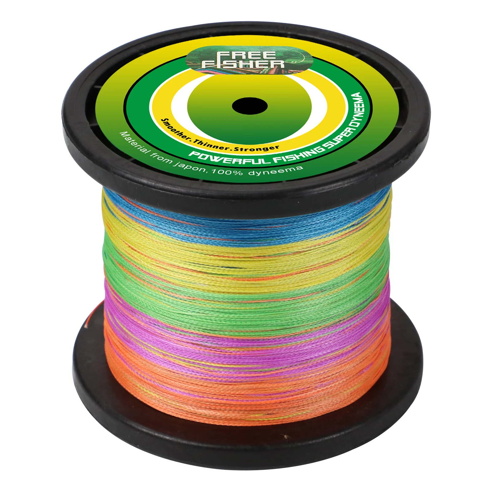 FREE FISHER Briad Line,Fishing 1000M Braided Line,4-Strand Multifilament PE Wire,0.14mm-0.5mm 15-80LB Multicolor Fishing Wire