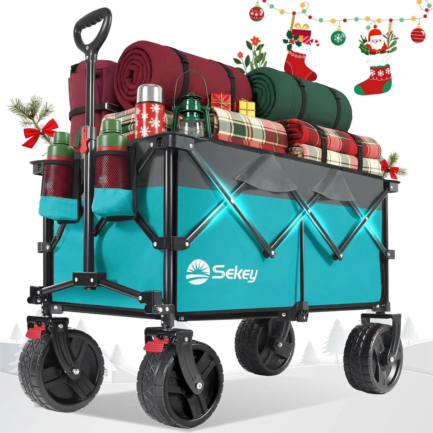 

Складная тележка-тележка с большими вездеходными пляжными колесами Складные сверхмощные тележки с подстаканниками Дополнительные тележки для кемпинга G