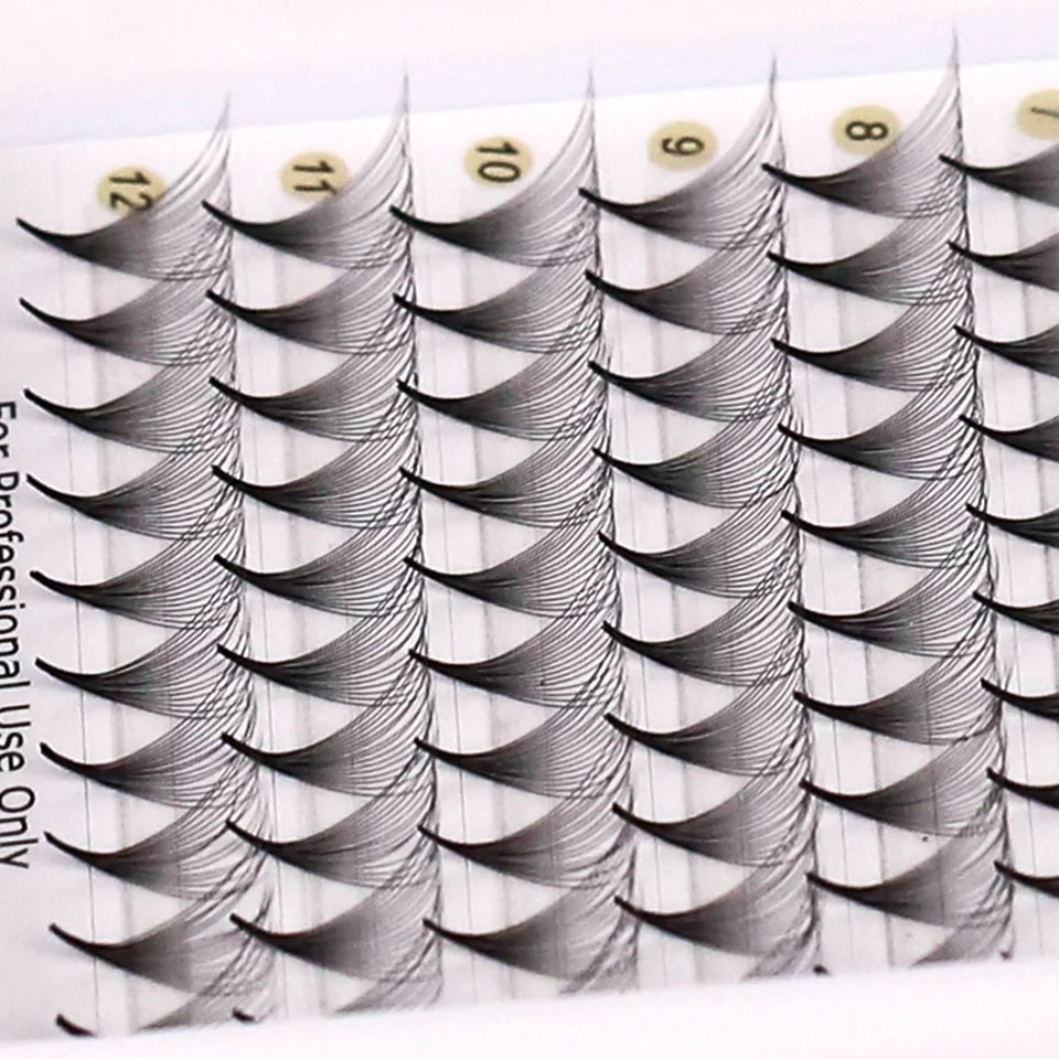 Slim Narrow Base Premade Fans Eyelash Extension Thin Root Pointy Base 5D 6D 8D 12D 10D Sharp Stem Russian Volume Fans Lash Cilio