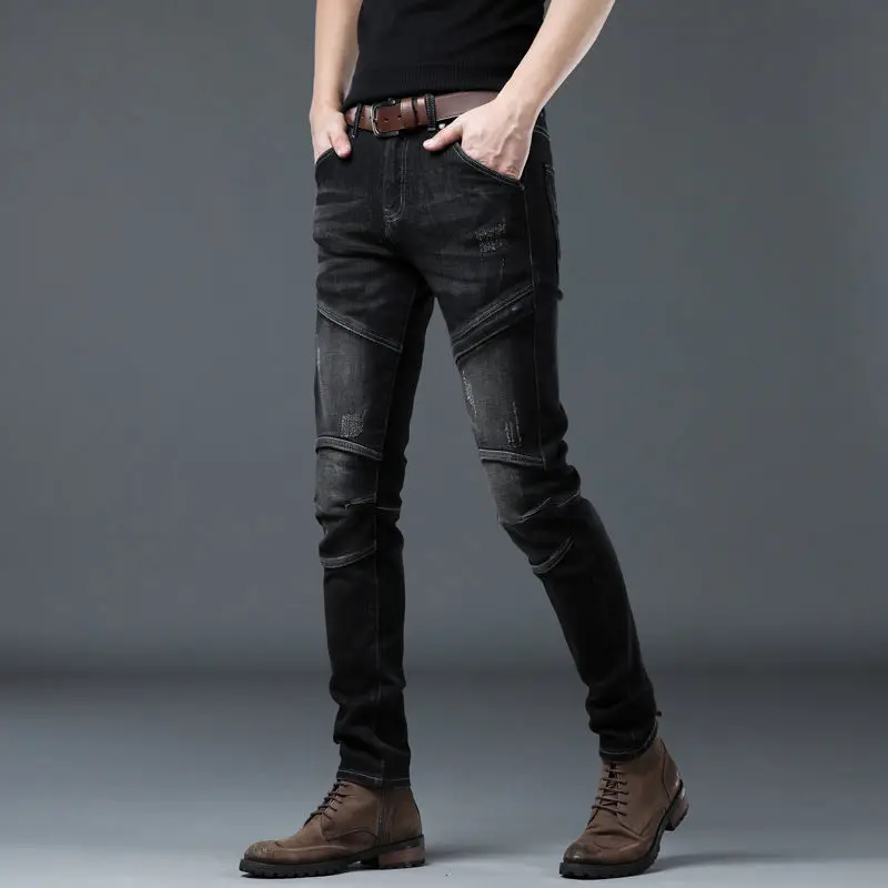 Nieuwe Mannen Stretch Skinny Jeans Mode Toevallige Katoenen Denim Slim Fit Broek Mannelijke Koreaanse Broek Streetwear Merk Kleding Q272