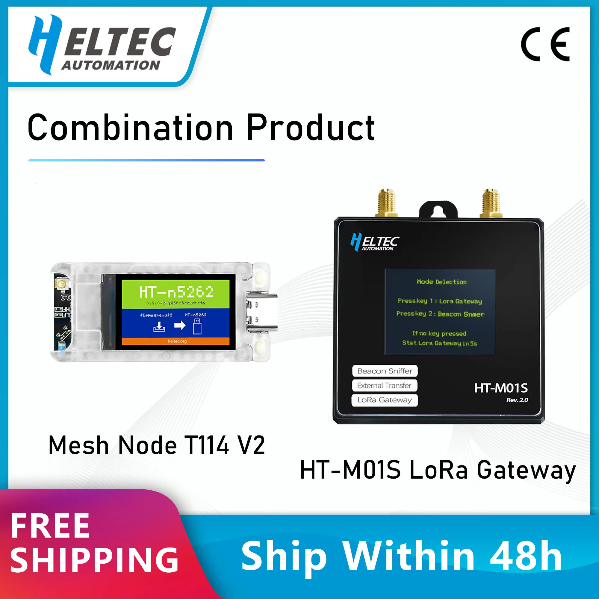 Heltec T114 V2 Tracker LoRa Arduino Dev-board BLE HT-M01S LoRaWAN Router Ethernet WiFi Gateway 868 915MHz Cloud Platform IOT