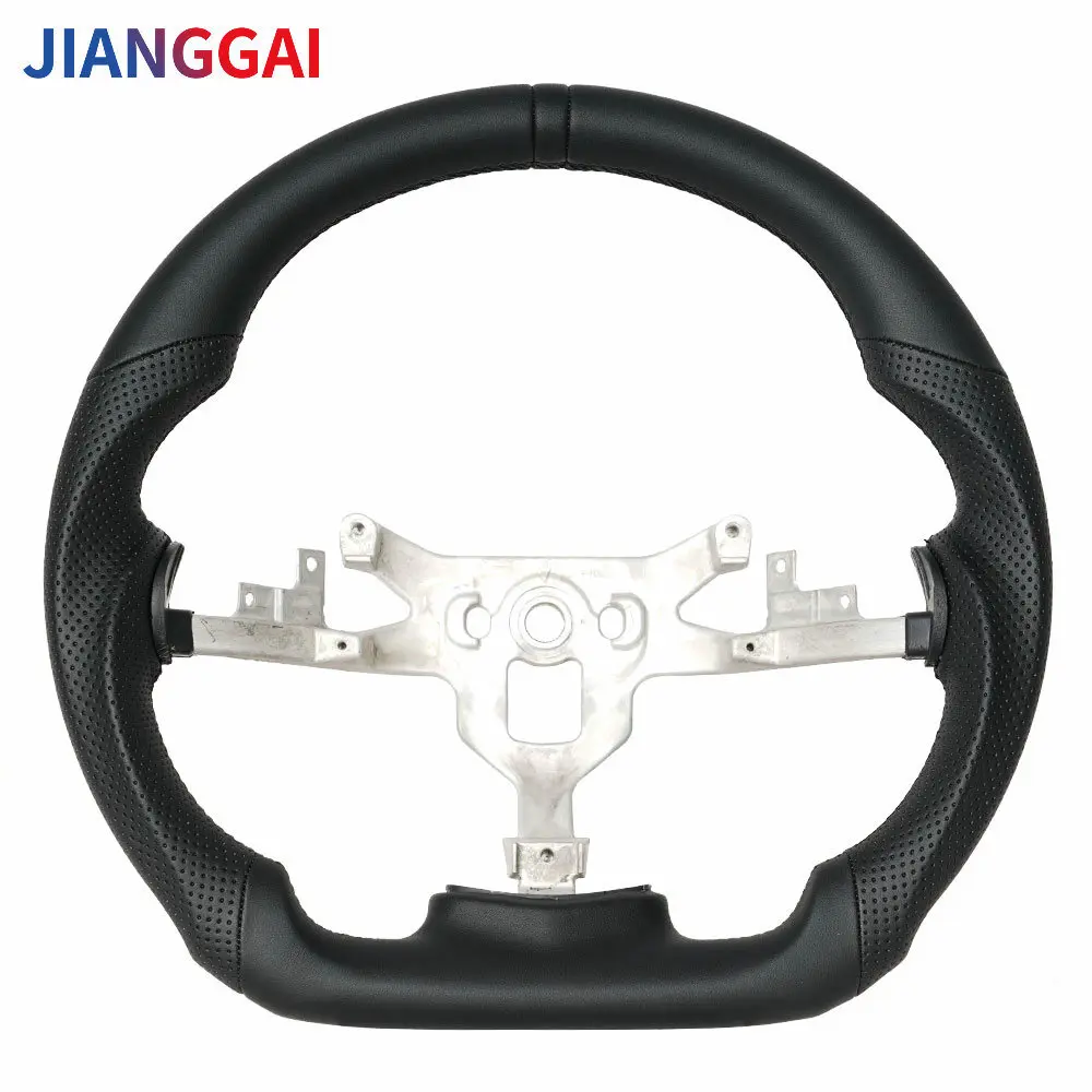 

Nappa Leather Steering Wheel For Chevrolet Corvette C6 2007-2013 Full Leather Smooth Perforated Steering Wheel Flat Bottom