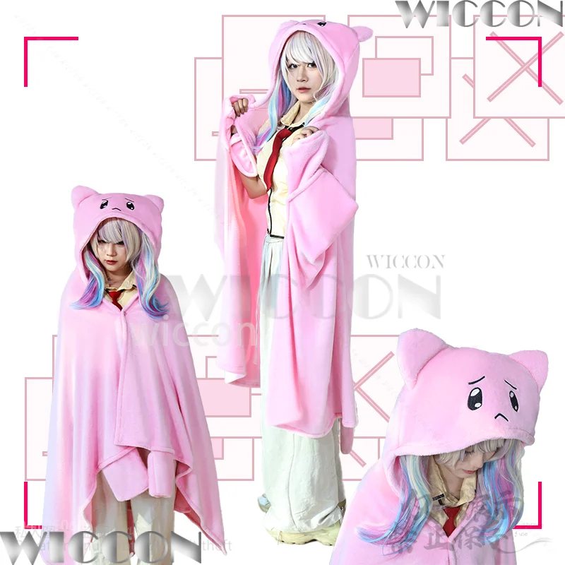 

Jirai Kei Girl KAngel P-chan Cosplay Game NEEDY GIRL OVERDOSE Y2K Blanket Kawaii Pink Cat Hooded Soft Cape Party Suit Customized