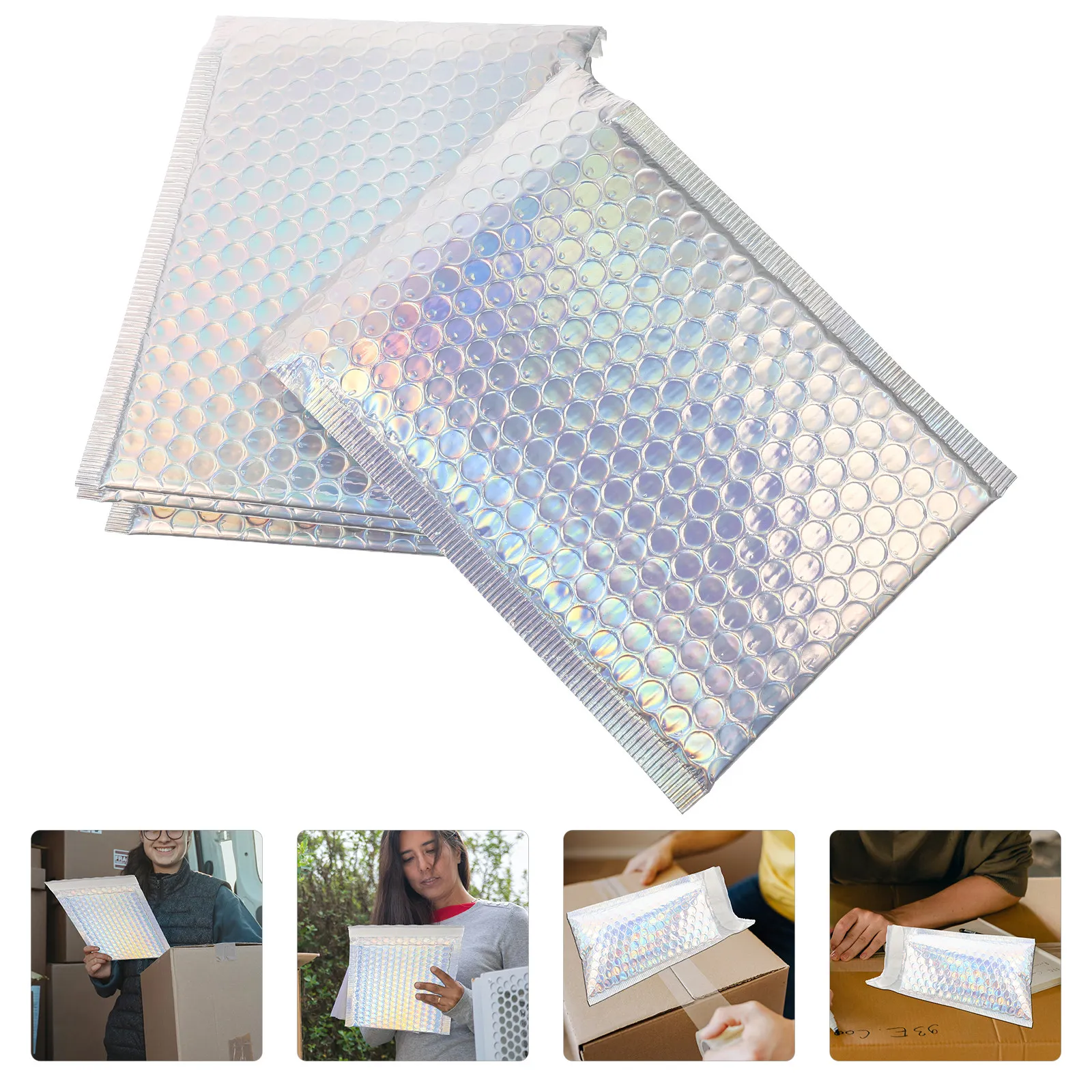 

16Pcs Bubble Mailers Waterproof Wear-Resistant Shipping Bags Strong Adhesive Sealing Mailing Bags for Clothing Packaging