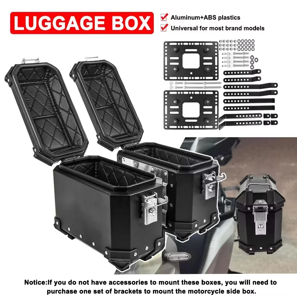 

18L Universal Pannier Motorcycle Side Box Aluminum Box For BMW For Honda For Yamaha Saddlebags Side Luggage Cases Storage Trunk