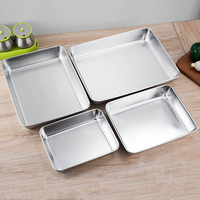 Stainless Steel Baking Tray Steamed Tray Removable Baking Pan sheet Non Toxic Non-Stick Cake Bread Cooling Rack Bakeware Plate