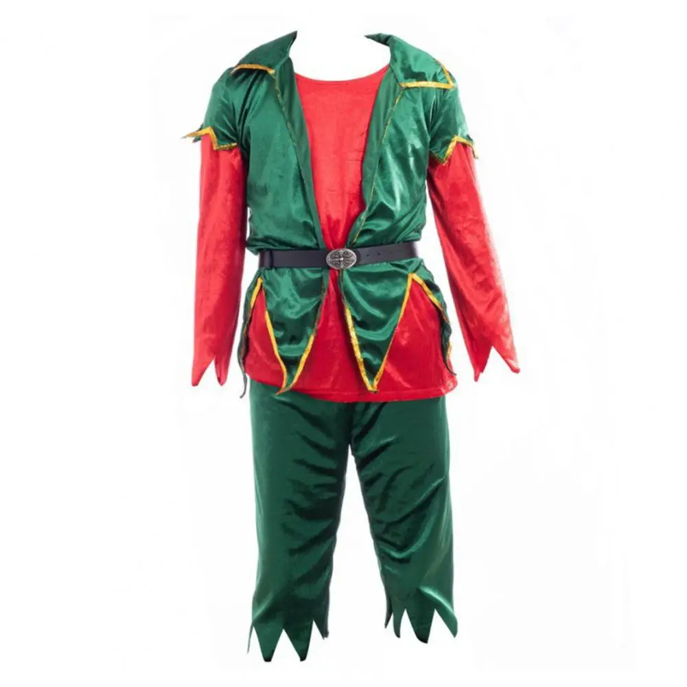 Conjunto de cosplay de Navidad, disfraz festivo de Papá Noel, conjunto para Navidad, fiesta de año nuevo, sombrero, falda superior, pantalones, cinturón, escenario para vacaciones