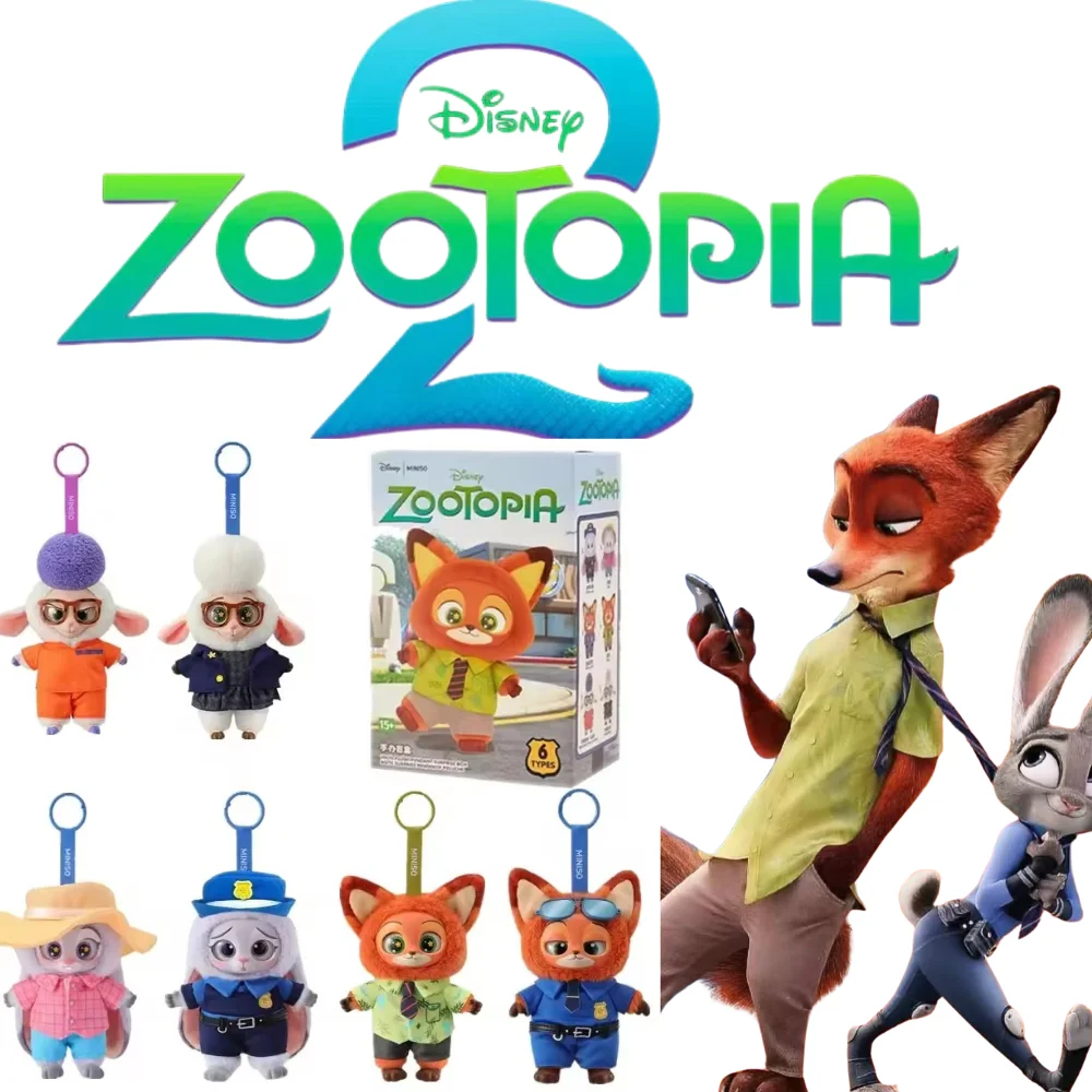

НОВИНКА 2026: Серия Blind Box Disney Zootopia, виниловые плюшевые фигурки Джуди и Ника, модные игрушки-подвески, подарочная коробка на Рождество. 。 @