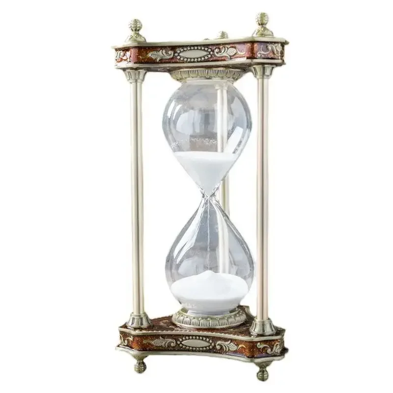 Metal Time Hourglass Vintage Home Decor 30min Timer Art Craft Sand Clock Hourglass Timer Luxury Creative European Style Gift