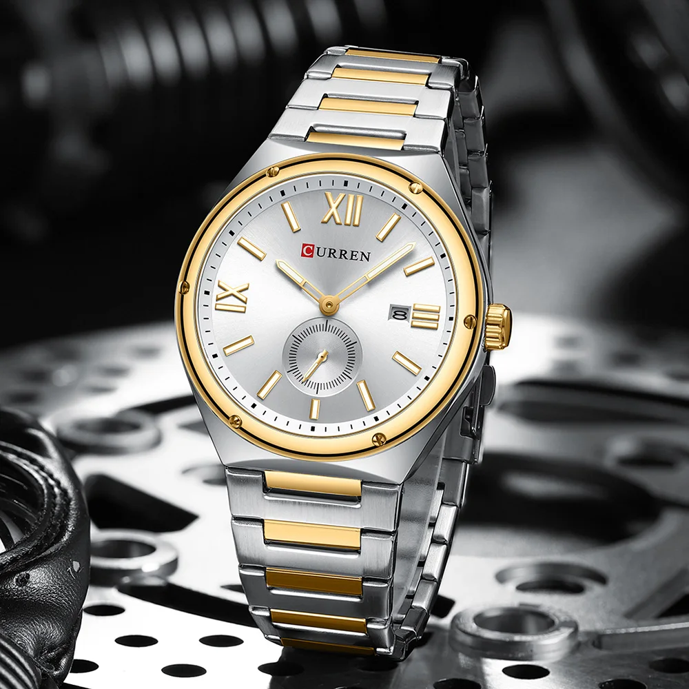 

CURREN 8471 Men's and Women's Calendar Waterproof Wristwatch Multifunctional Semi-Quartz Watch for Men and Men's wristwatch