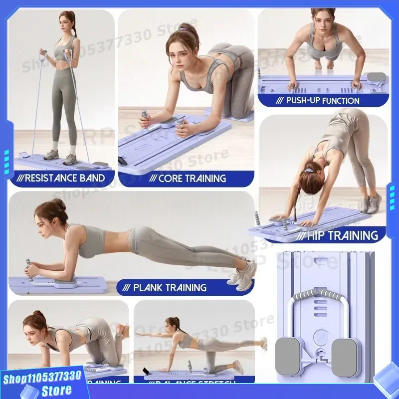 Foldable 4 in 1 Fitness Board Multi Functional Abdominal Trainer Chest Muscle Exercise Equipment Flat Support Cross Border