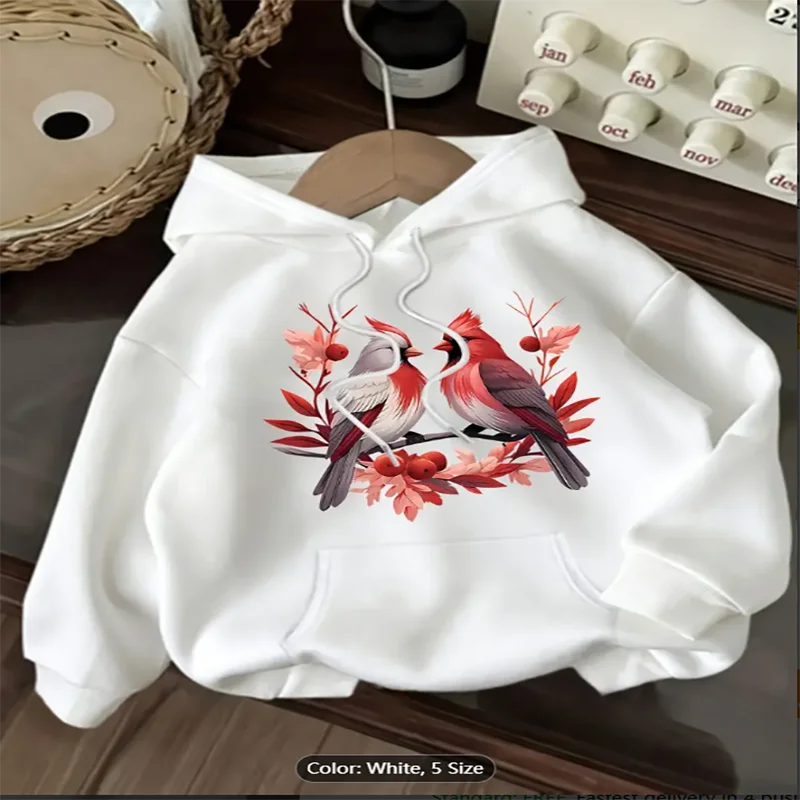 Women's Hoodie - White Sweatshirt with Front Pocket Medium Stretch Fabric for Everyday Casual & Formal Outfits-Machine Washable