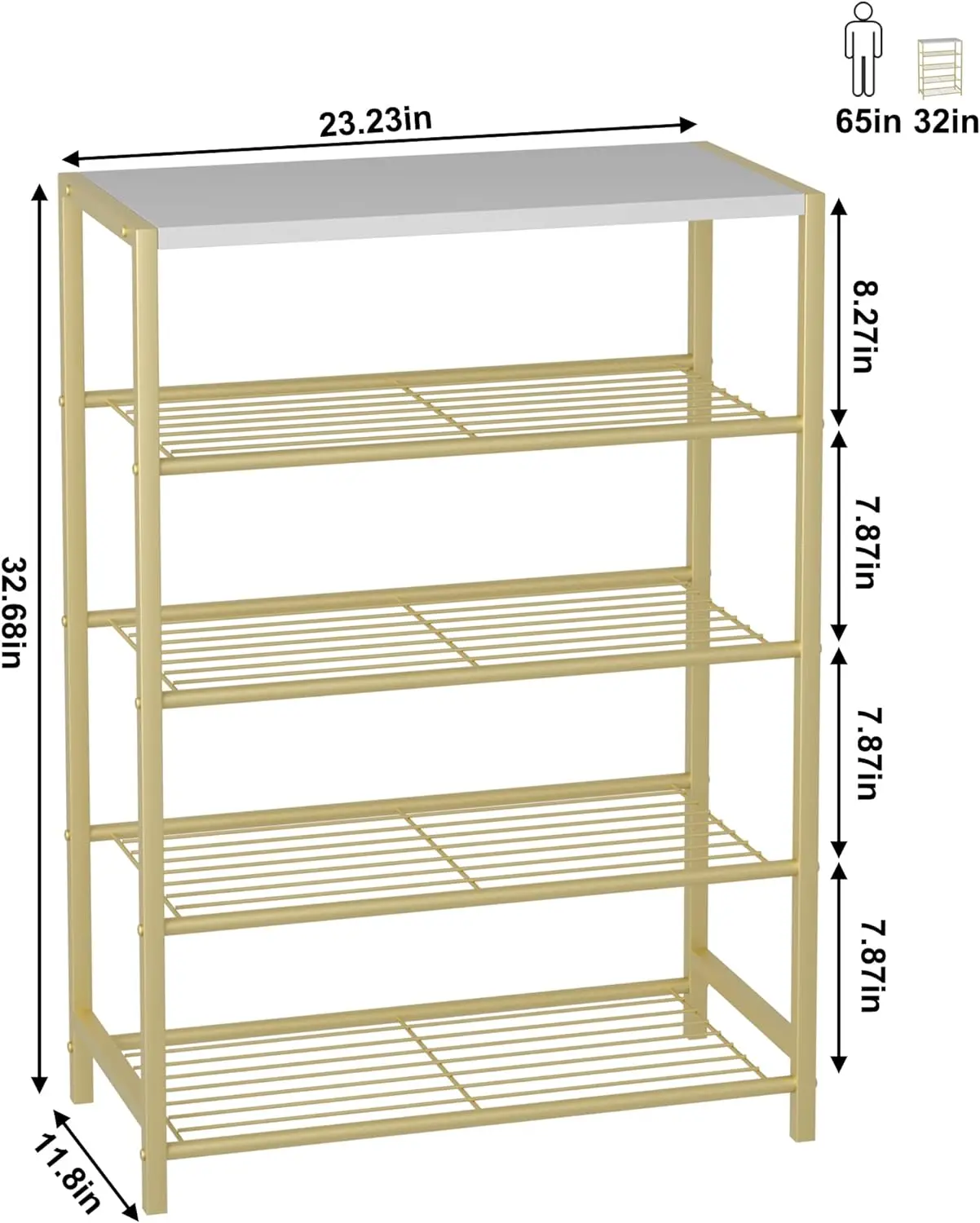 Imagem -03 - Sapato Industrial Rack de Armazenamento Estreito Organizador para Cloconjunto Entryway Sapato Pequeno 5-tier Shelf Tower