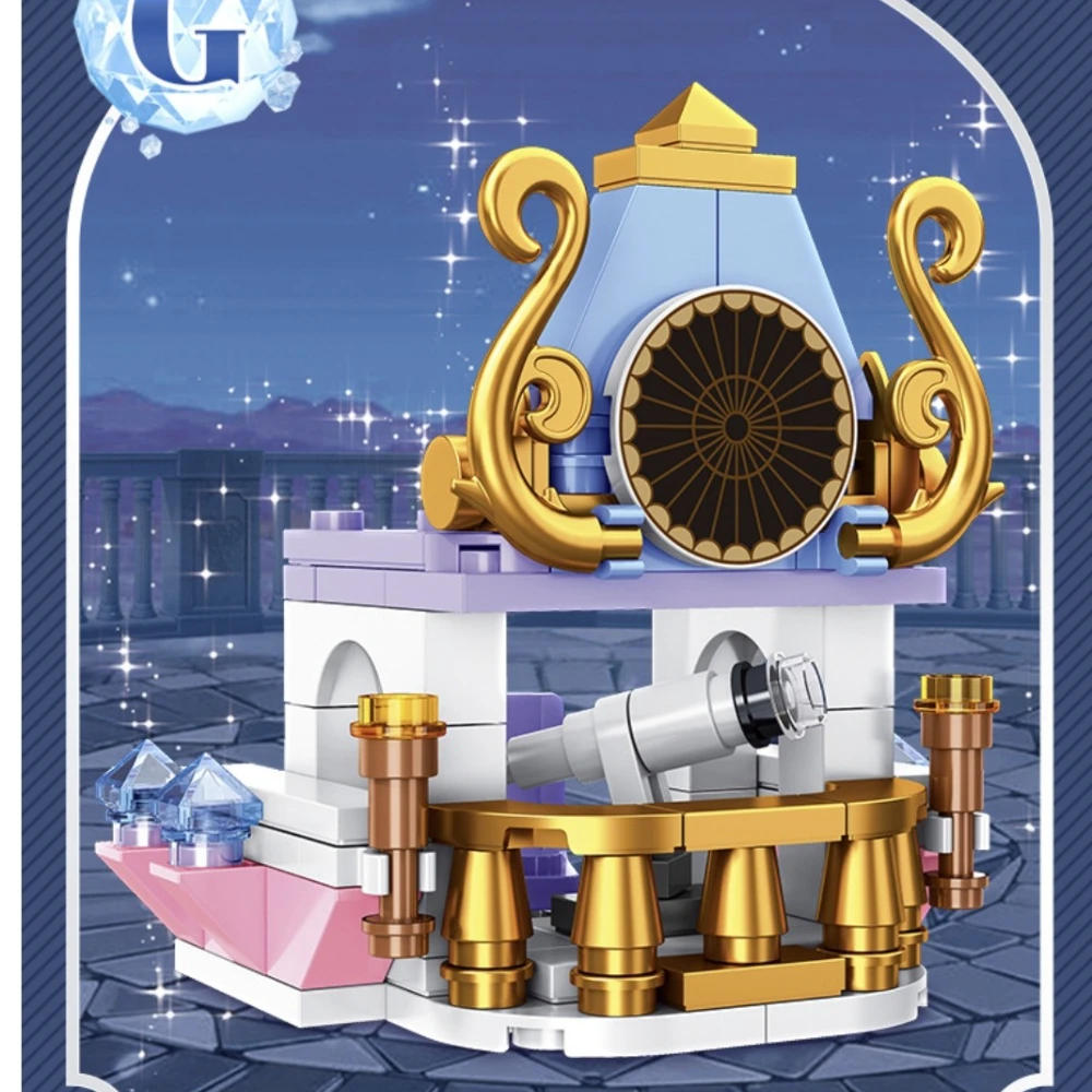 MOC – ensemble de blocs de construction de château du pays des merveilles 8 en 1, maison d'architecture magique médiévale, jouet pour enfants, cadeau d'anniversaire spécial pour journée