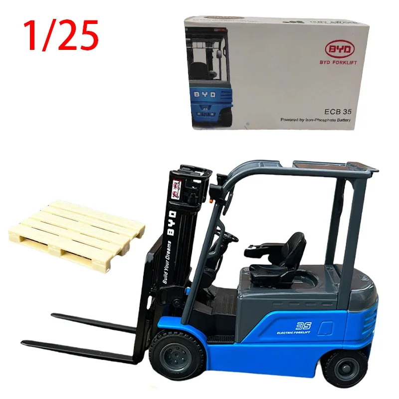 

Diecast Model Car 1/25 Scale BYD Forklift Truck Alloy Car Model Collection Toys for Boys Gif Souvenir in Stock