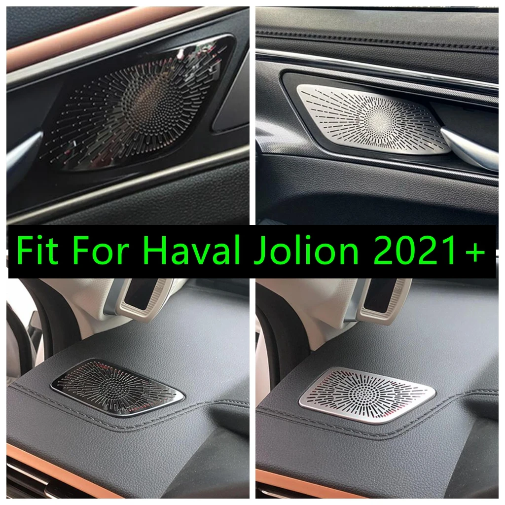 

Silver / Black Front Door Handle Audio Horn / Dashboard Air AC Outlet Vent Cover Trim Accessories For Haval Jolion 2021 - 2024