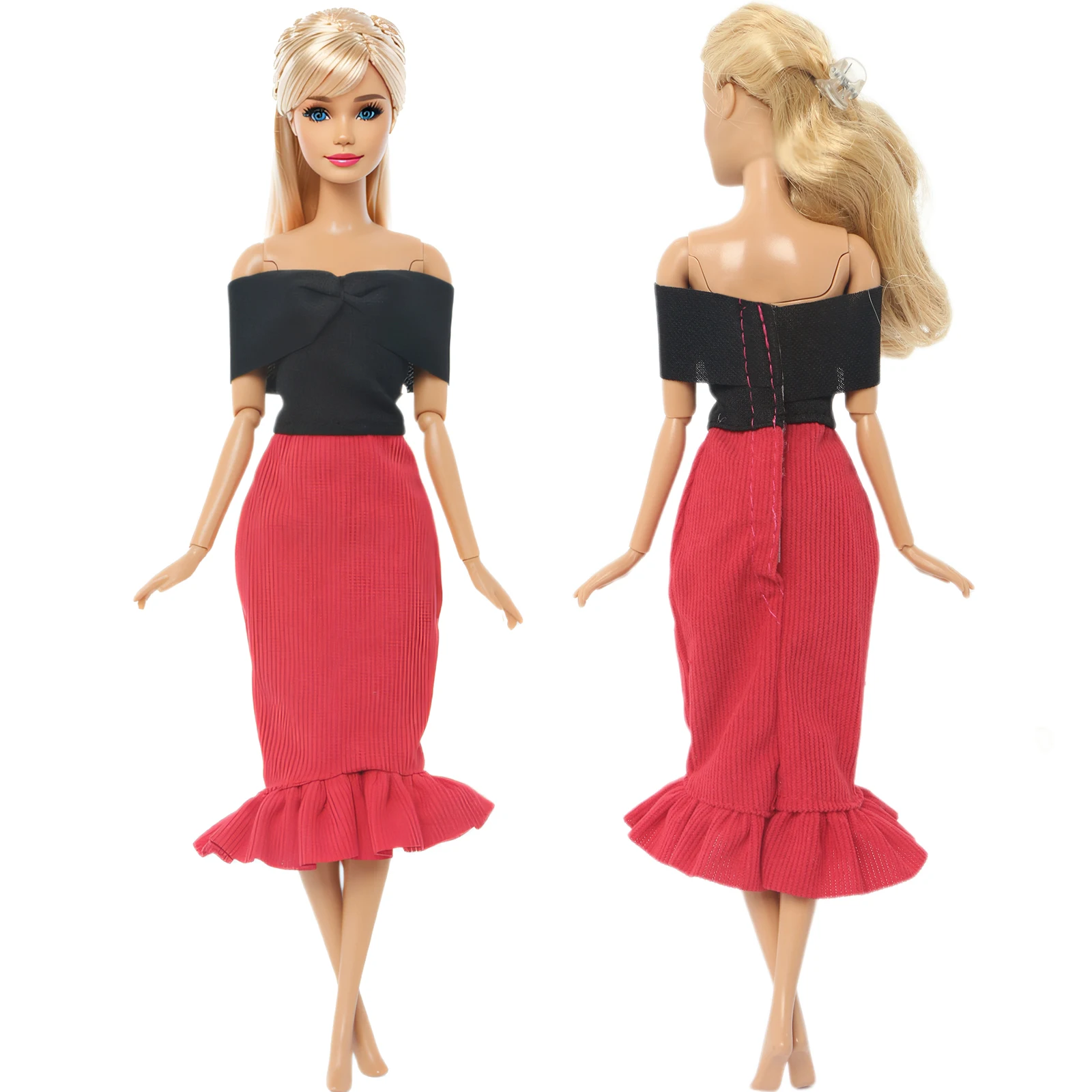 5 Set/Lot Pretty Girl Doll Clothes Dating Dress Casual Wear Mini Gown Skirt Print Outfit for 11.5\'\' Doll 30cm Kids Handmade Toy