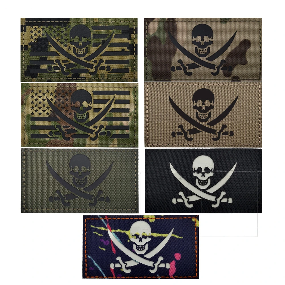 Edward Pirate Flag Clothing Patches Military Cloth Patches Character Nameplates Fine Embroidery and Vibrant 3D Patterns