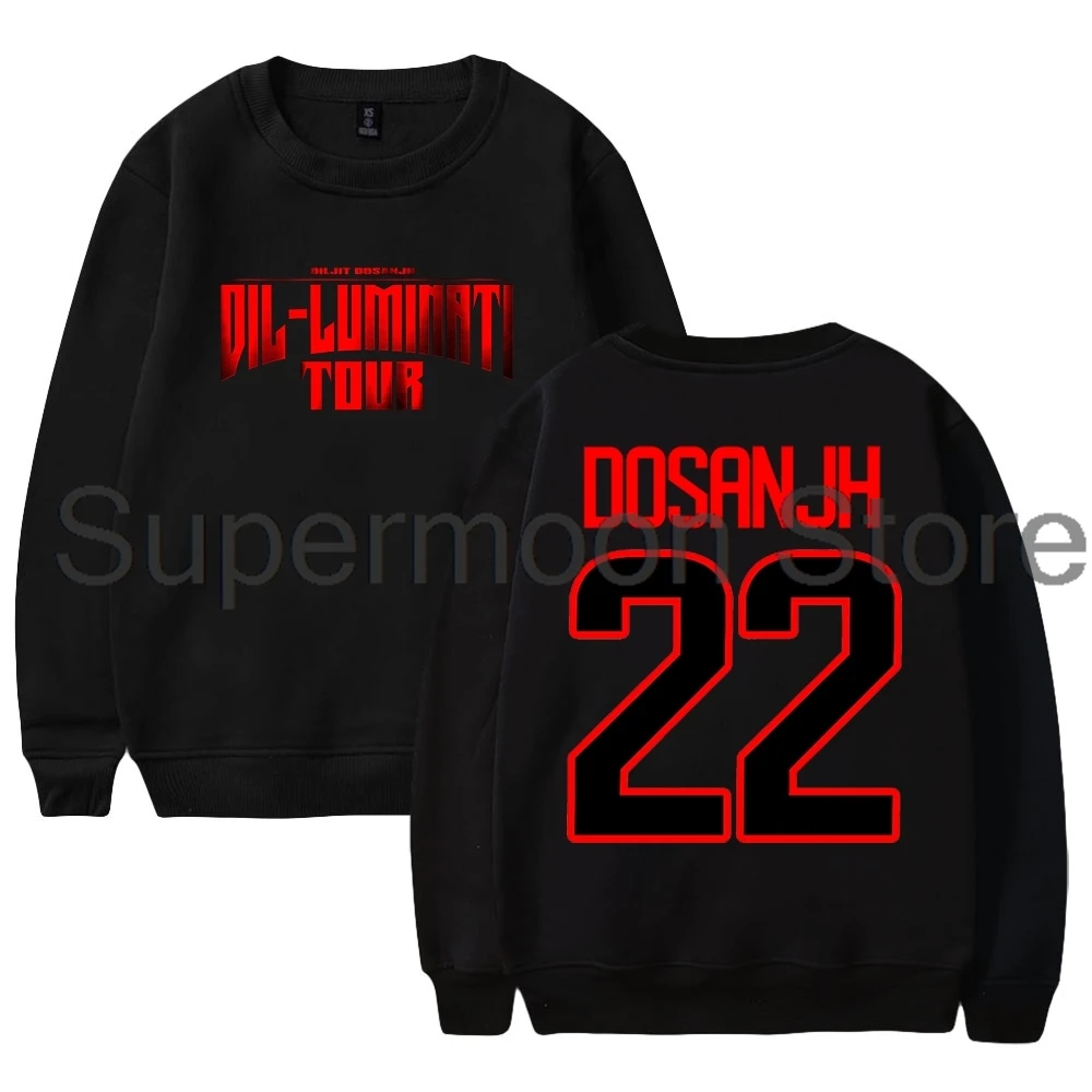 

Diljit Dosanjh Dil-Luminati 2024 Tour 22 Sweatshirt Crewneck Long Sleeve Streetwear Women Men Hip Hop Clothes