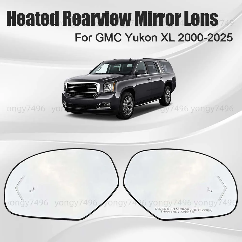 

Car Wide Angle Heated Rearview Mirror Lens For GMC Yukon XL 2000-2025 Cars Accessories Blind Spot Turn Signal Light Replace