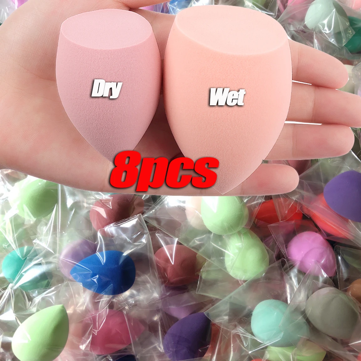 女性用メイクアップスポンジ,ドライおよびウェット使用,美容卵,化粧品パフ,ソフトファンデーション,パウダーパフ,メイクアップアクセサリー,美容ツール