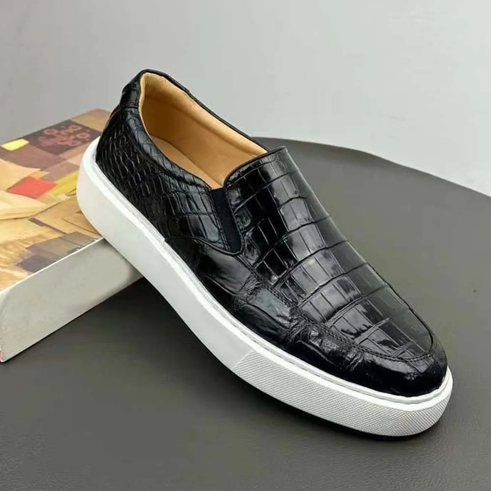 men leisure crocodile shoes