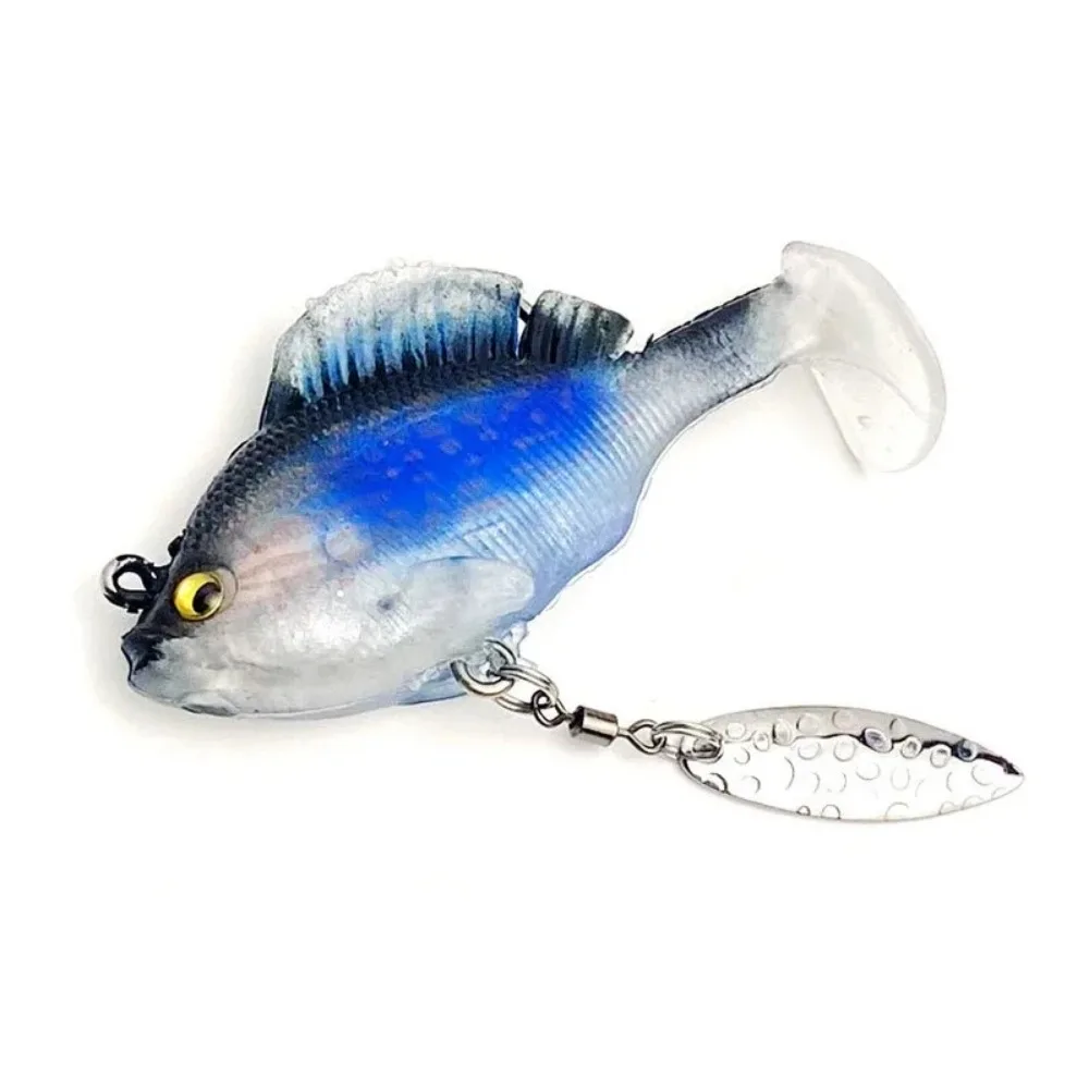 6 سنتيمتر 10-14 جرام النائم الخيشومية الطعم الناعم مجداف الذيل سويم الاصطناعي إغراء المياه المالحة الصيد السحر ل باس البحر جثم الإنزلاق الطعم