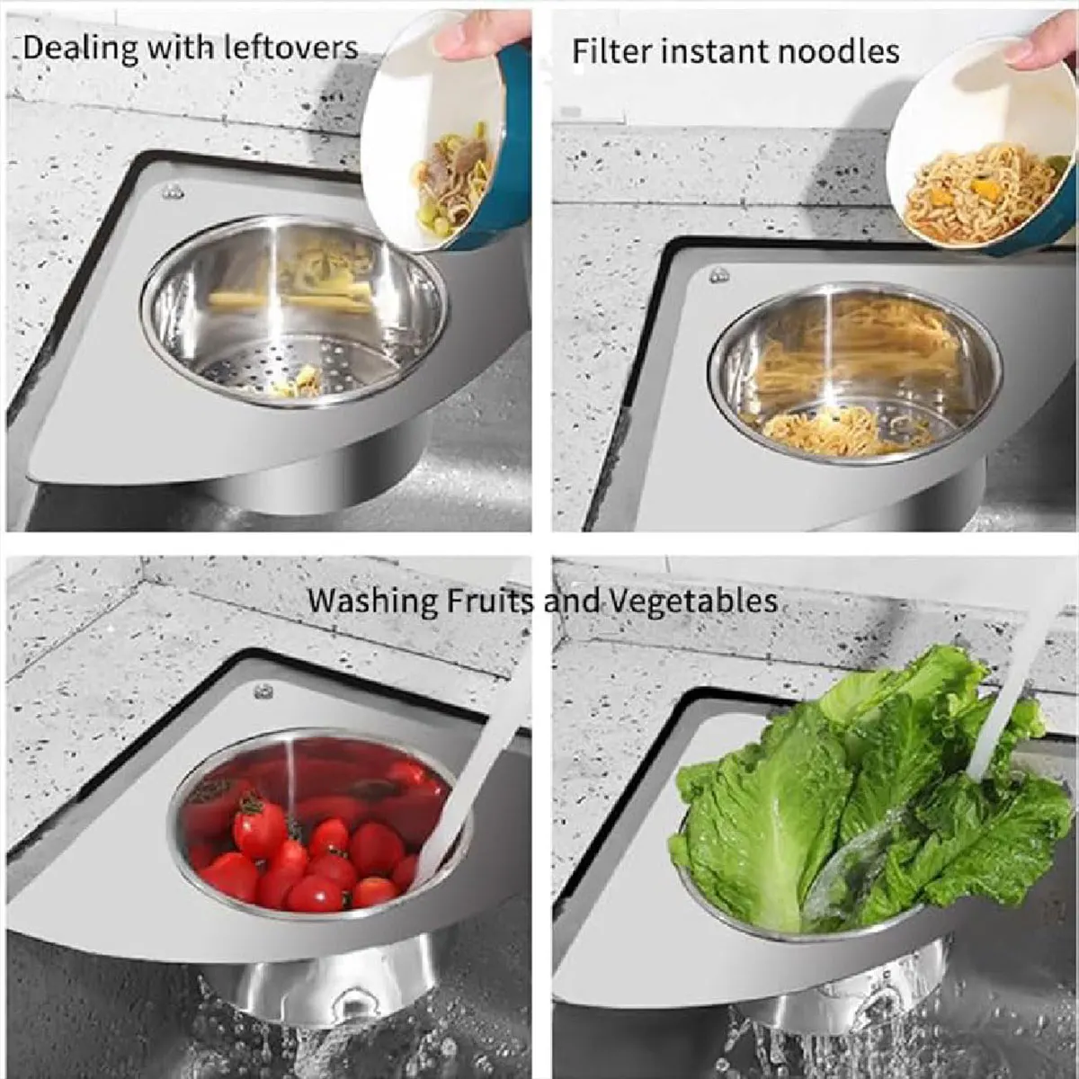 Filter Residue Storage Kitchen Sink Specific Swan Drain Basket Stainless Steel Wall Mounted Rice Non Perforated Drain Rack