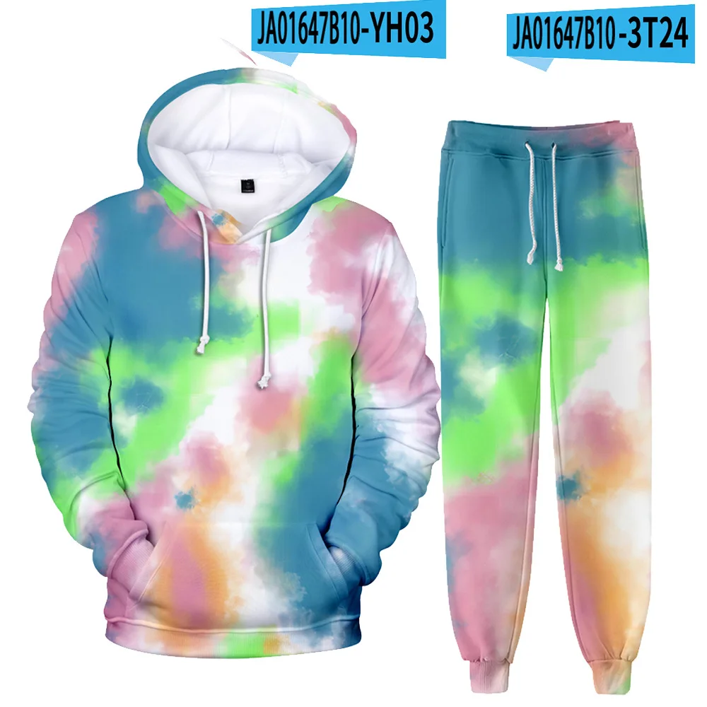 Celana Hoodie Gambar 3d Setrum Inkjet Set Pakaian Olahraga Pria Wanita Dua Potong Setelan Kaus Pullover Gambar Salju Pasangan Mode 4XL