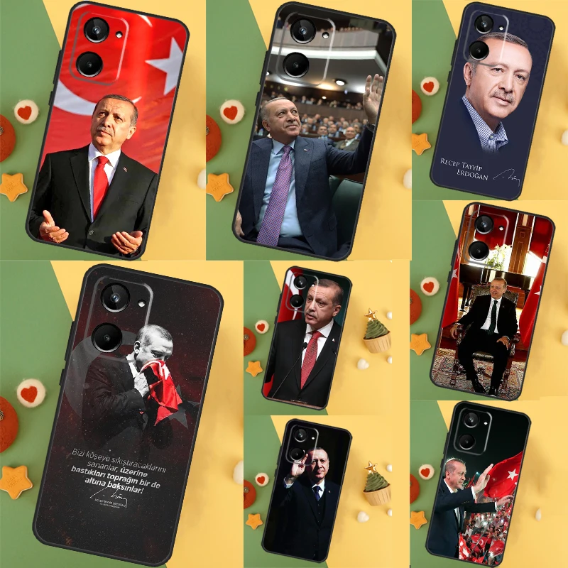 President Turkey Recep Tayyip Erdogan Case For Realme C67 C55 C53 C51 C35 C33 C31 C30 C25s C21Y GT Neo 6 GT5 9 10 11 12 Pro Plus