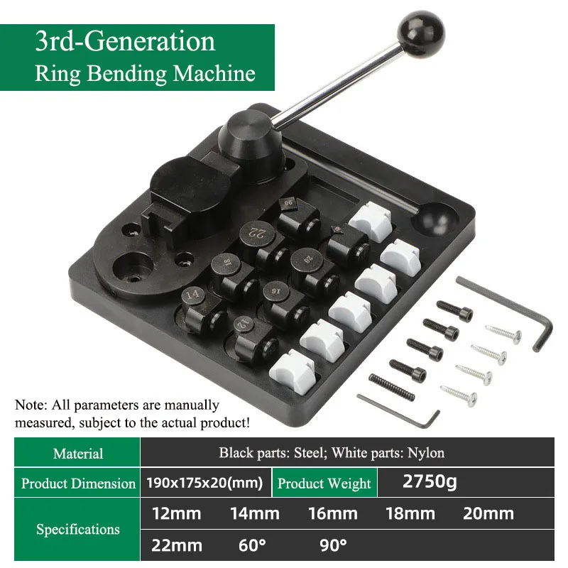 Manual Ring Bending Machine Jewelry Ring Bender Maker Tool Hand Operated Ring Coil Forming Tool for Gold Silver Copper Ring Form
