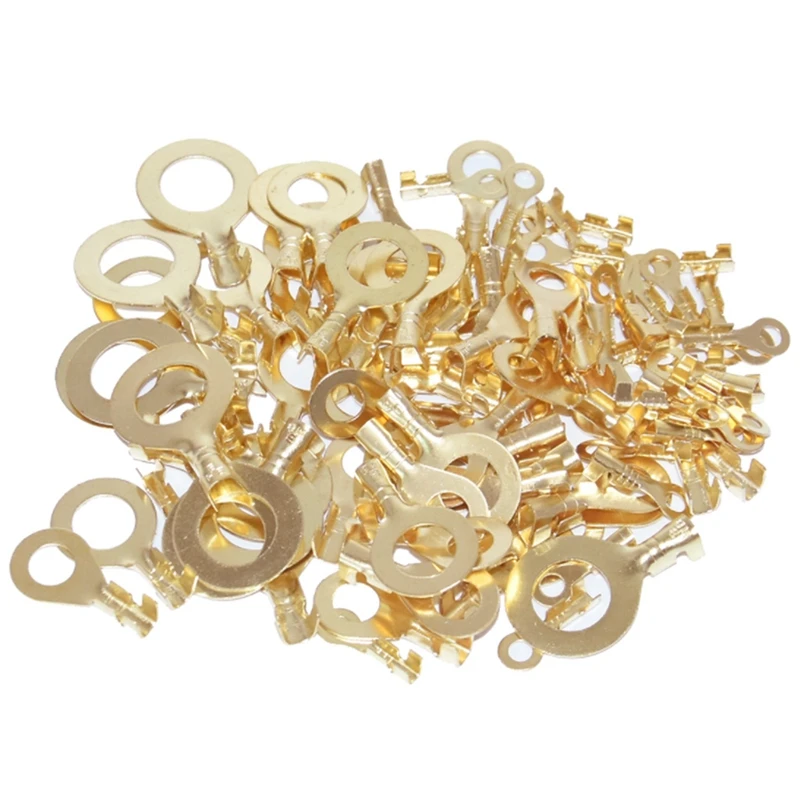 450Pcs Ring Lug Eye Copper Crimp Terminal Cable Lug Wire Connector Insulation Assortment Kit