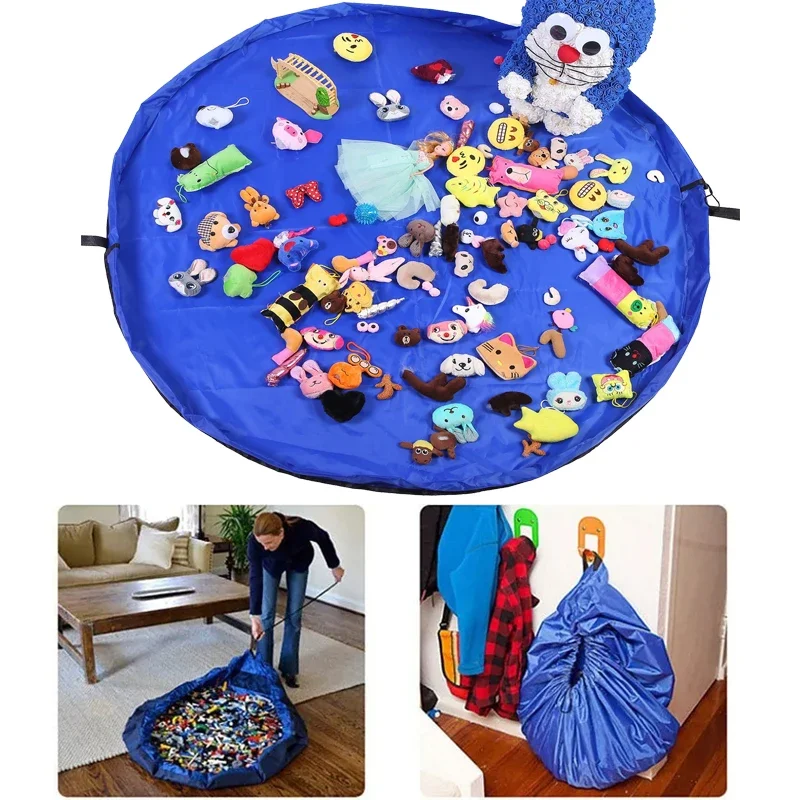 Multifunctional Children Toy Storage Bag Waterproof Toy Building Blocks Storage Bag Bundle Pocket Travel Camping Mat Bag