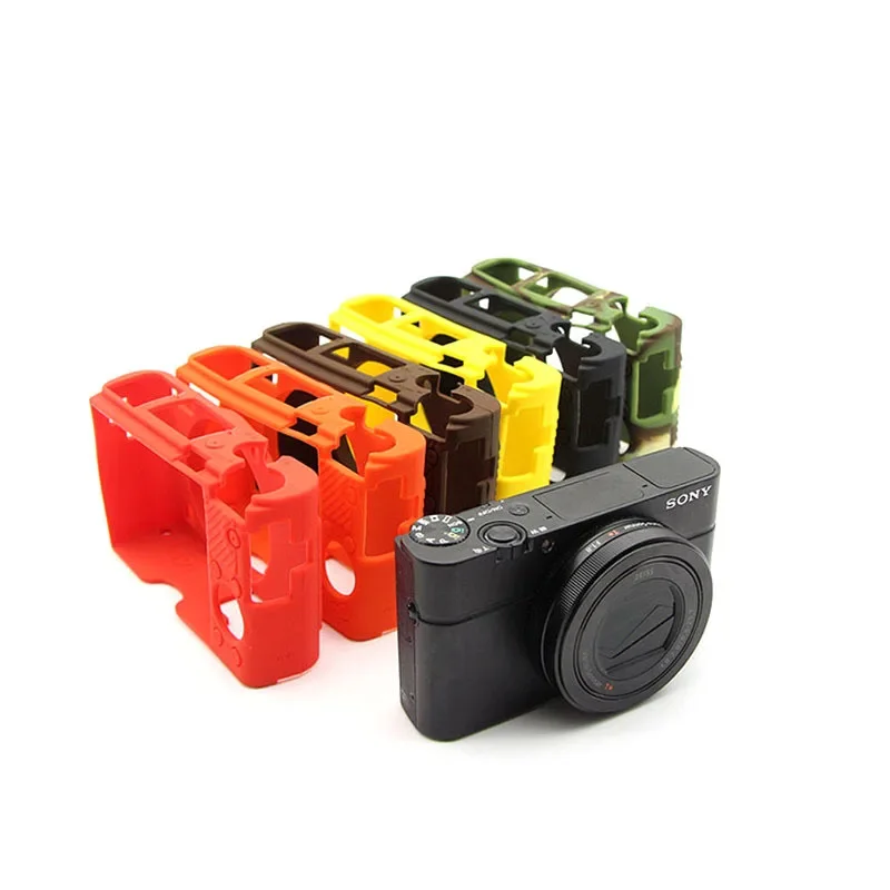 Silicone Camera Case for Sony DCS-RX100M3 M4 M5 M6 M7 Soft Scratchproof Protective Skin for RX100 III RX100 IV V VI RX100 VII