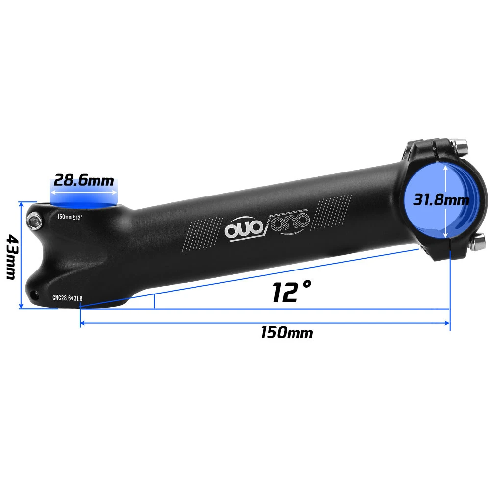 

Bicycle Stand Pipe Fitting Pole CNC Road Bike Stem Mountain Bike Stem 150mm Super Long Bicycle Stem Folding Bike Stem