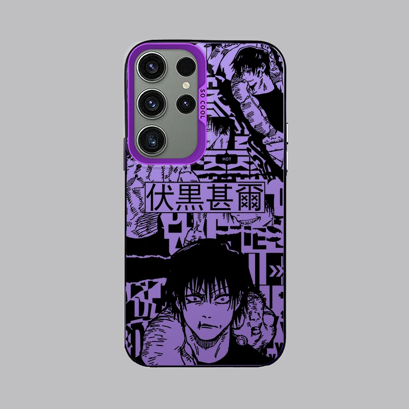 

F-ushiguro Toji J-ujutsu L-ine For Samsung Galaxy A71A15 A52 A34 A54 A33 4G 5G Fashion Colorful Silver Phone Case
