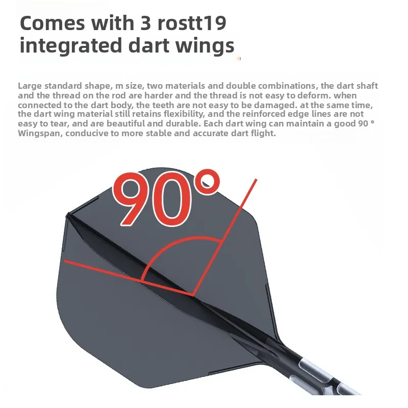 Série do zodíaco vaca 90% macio e duro OTO conjunto de dardo de aço de tungstênio T19 asa de dardo integrada de duas cores