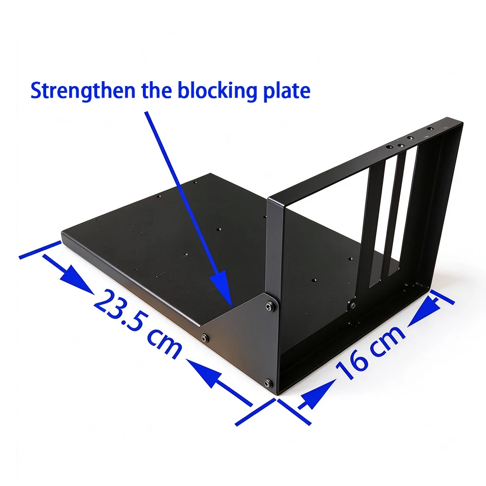 Open Frame GPU Test Bench Bracket, ATX Power Supply Supported Metal Graphics Card Mount DIY PC Open Air Chassis Reinforced Frame